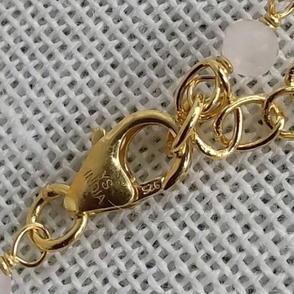 SHIVAM Layered Necklace 14kt Gold Plated White Onyx - Picture 6 of 6